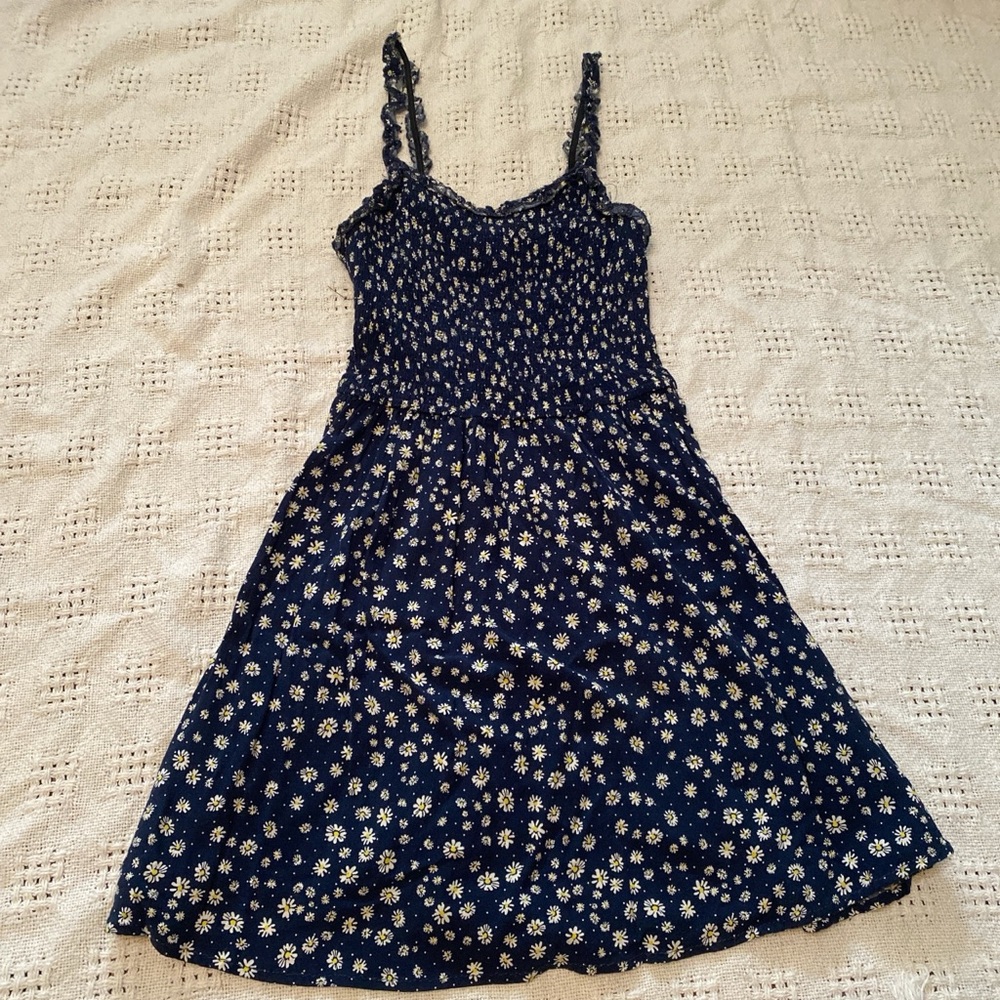 Floral Navy Blue Summer Dress